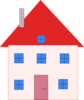 Pink And Red House Clip Art